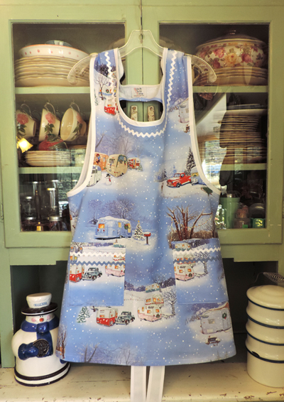 Grandma Christmas Vintage Trailers and trucks apron